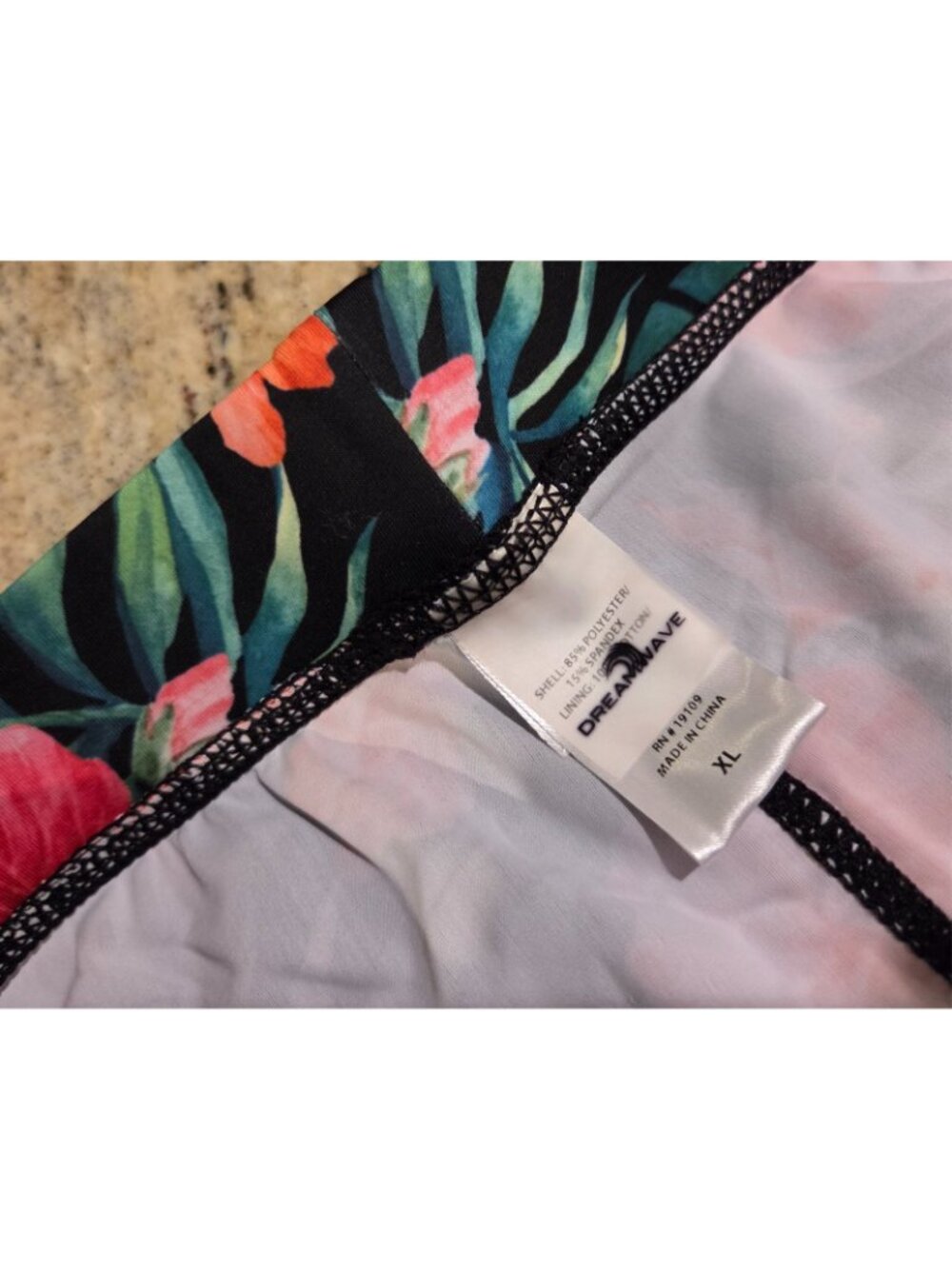 New! Dreamwave Size XL Floral 2 Piece Modest Swim Shirt & Pants UPF 50+ Wide-Leg - Picture 9 of 16